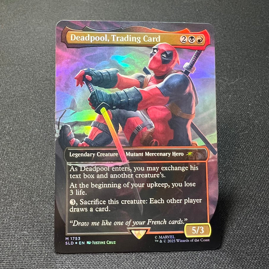 Deadpool, Trading Card (SLD)(Borderless) #1753 FOIL